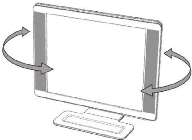 COMPAQ FP1707 - Adjusting the Swivel (Select Models Only) - 1