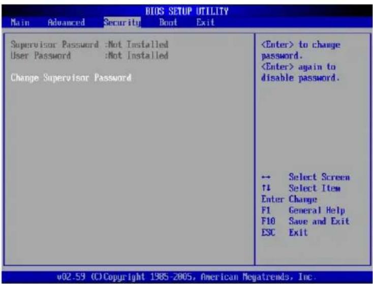 TARGA Traveller 1576 - Het menu Security - 1