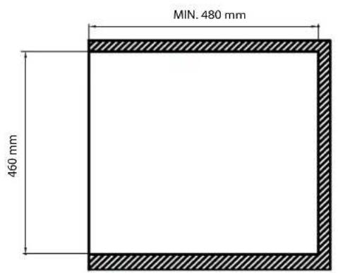 MIN. 480 mm 460 mm