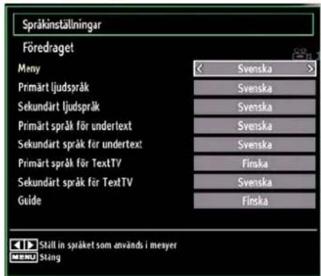 Finlux 32FLY970L - Språkinställningar - 1