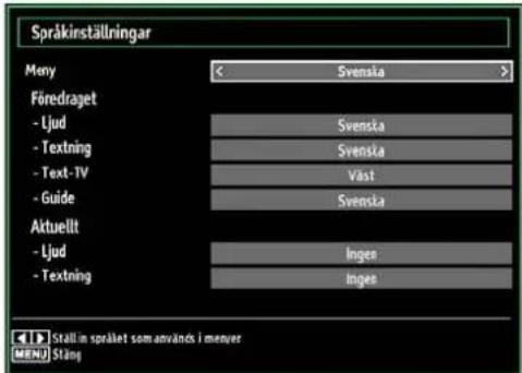 Finlux 32FLY970L - Konfigurera språkpreferenser - 1