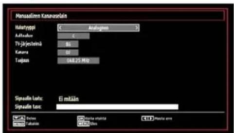 Manualinen Kanazeln Kanatyppi Ankayppi Tv-järjsteimä Kanara Tanjusi 54.8.25 MHz Signalin locu: Ei mänin Signalin loc: Enter Takolin Mante struttta Dilus Punta ore