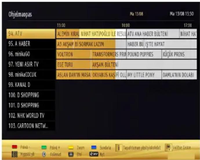 Ohjelmaopas 15:00 16:00 17:00 94. ATV ALEMIN KIRAL NIHAT HATIPOĞLU İLE RESU ATV ANA HABER BÜLTENİ NIHAT HA 95. A HABER A3 AKŞAM BI SORMAK LAZIM HABER BU İŞTE HAYAT 96. minikaGO VOLTRON TRANSFORMERS PRIN POUND PUPPIES KÜÇİK PRENS 97. YENI ASIR TV EGE TURU AKŞAM BÜLTENİ 98. minikaCOCUK ASLAN DAN'IN MASA OKYANUS KASI Fİ DLL MY LITTLE PONY DAMLA'MIN DOLABI 99. KANAL D 100. D SHOPPING 101. D SHOPPING 102. NHK WORLD TV 103. CARTOON NETW.. Pörsä - Pörsä + Zoom Sudata Tepahizman yksityiskhdet Veilise Geare Hippää yfı Volinsat Ehi Ny1