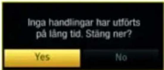 Inga handlingar har utförts på lång tid. Stäng ner? Yes No