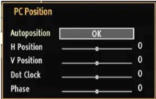 PC Position Autoposition OK H Position 0 V Position 0 Dot Clock 0 Phase 0