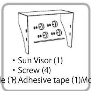 • Sun Visor (1) • Screw (4) e (1) Adhesive tape (1)Mc