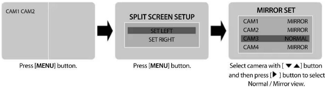 CLARION CJ-7500E - CAMERA MIRROR/NORMAL MODE SETTING - 4