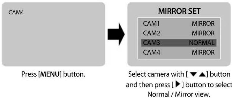 CLARION CJ-7500E - CAMERA MIRROR/NORMAL MODE SETTING - 3