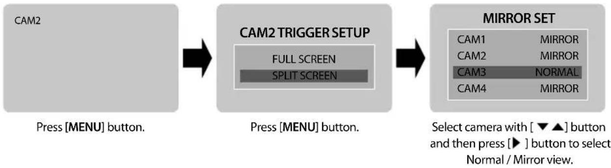 CLARION CJ-7500E - CAMERA MIRROR/NORMAL MODE SETTING - 2