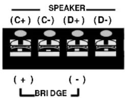 SPEAKER (C+) (C-) (D+) (D-) ( + ) (- ) BRI DGE