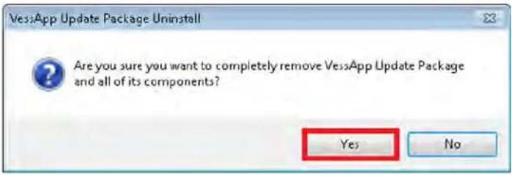 VessApp Update Package Uninstall Are you sure you want to completely remove VessApp Update Package and all of its components? Yes No
