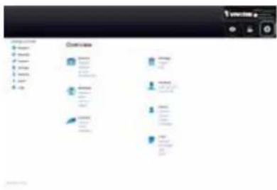 Screenshot of a software interface showing categorized tree structures with icons and labels