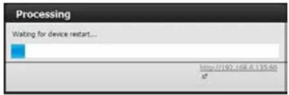 Processing Waiting for device restart... http://192.168.0.125-60 a²