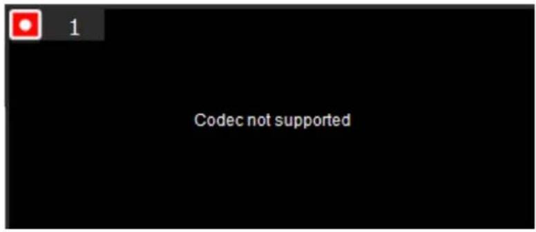 1 Codec not supported