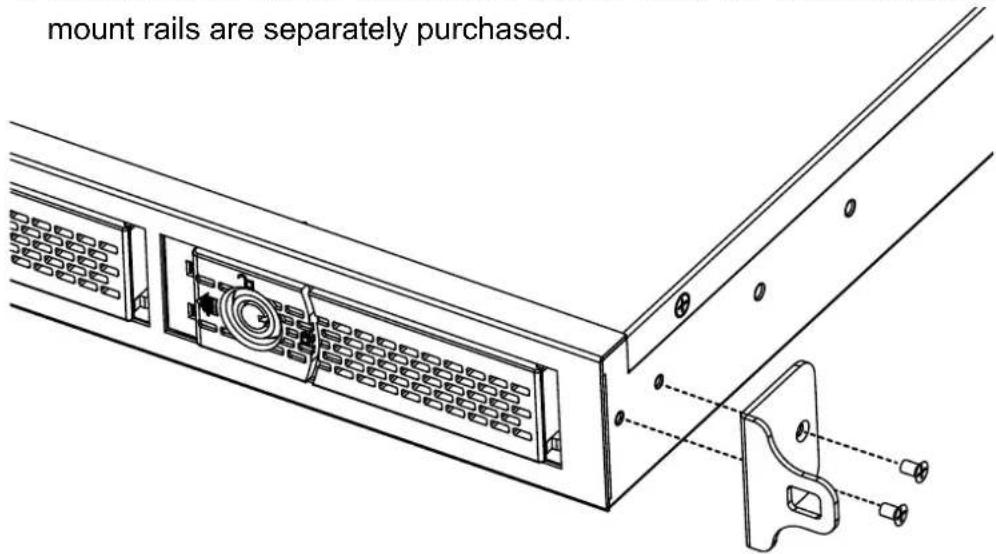 mount rails are separately purchased.