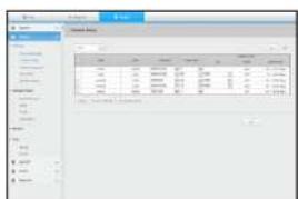 Screenshot of a software interface showing a data table with columns and values, likely from an older software development or configuration tool.