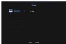 Setup System > User Setup - User