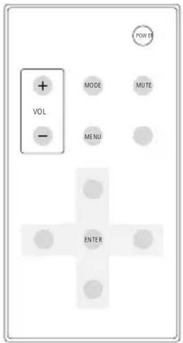 POWER VOL MODE MUTE MENU ENTER