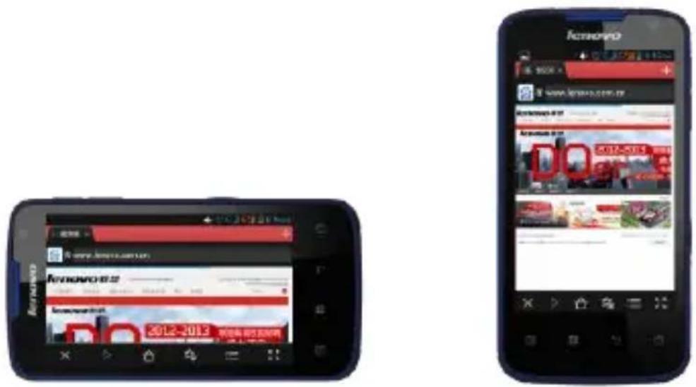 LENOVO S560 - Menggunakan S560 dalam modus lanskap atau potret. - 1
