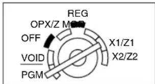 OPX/Z M REG OFF X1/Z1 VOID X2/Z2 PGM