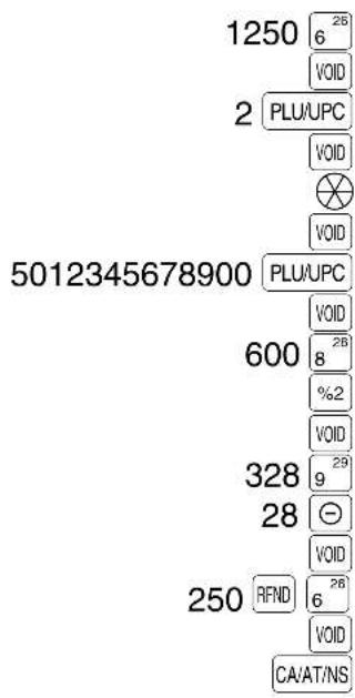 SHARP XE-A402 - Correction of the Last Entry (direct void) - 1