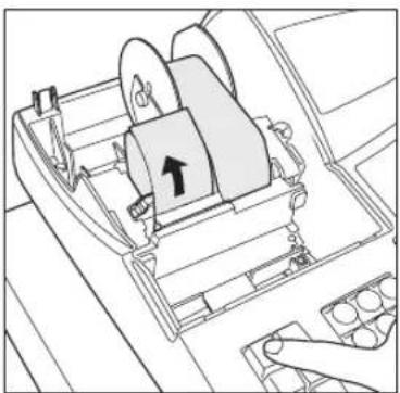 SHARP XE-A402 - Removing the receipt paper roll: - 1
