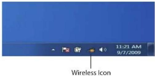 11:21 AM 9/7/2009 Wireless Icon