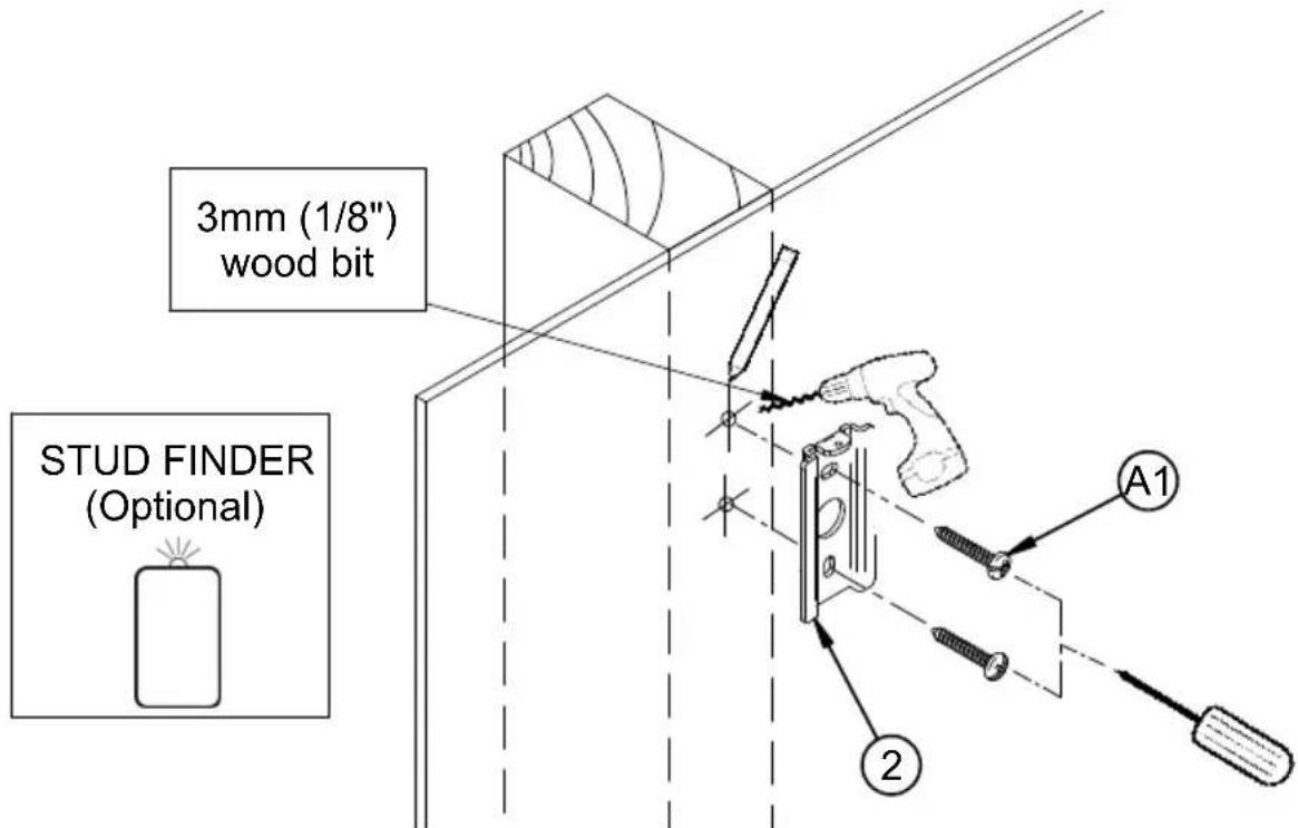 3mm (1/8") wood bit STUD FINDER (Optional) A1 2