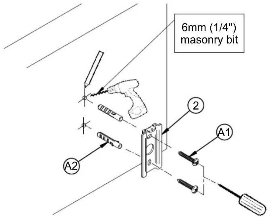 6mm (1/4") masonry bit A2 2 A1