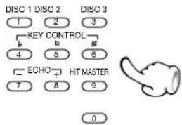 DISC 1 DISC 2 DISC 3 1 2 3 KEY CONTROL # 4 5 6 ECHO HT MASTER 7 8 9 0