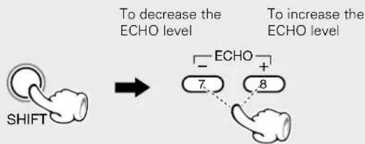 KENWOOD XD-DV90 - Press the SHIFT key, then adjust the ECHO level - 1