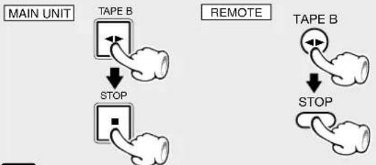 KENWOOD XD-DV90 - Select tape transport direction, Then press the STOP (■) key. - 1