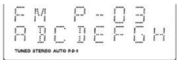 FM P - 03 A B C D E F G H TUNED STEREO AUTO 8-9