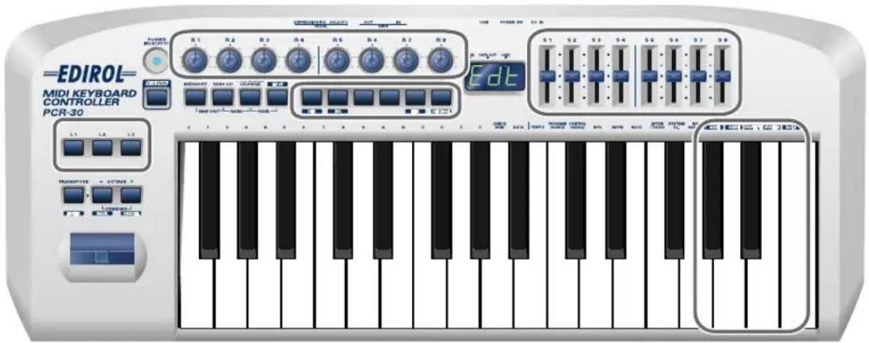 EDIROL MIDI KEYBOARD CONTROLLER PCR-30
