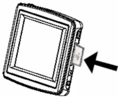 Diagram of a rectangular device with a small attached component and an arrow pointing to it (no text or symbols present)