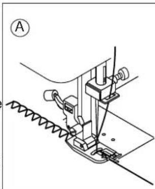 Technical line drawing of a sewing machine needle and base (no text or symbols)