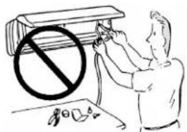 Illustration showing a person using a device with a prohibition symbol, likely depicting a basic safety or anti-smoking concept.