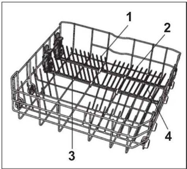 Technical diagram of a wire mesh structure with numbered components labeled 1, 2, 3, and 4