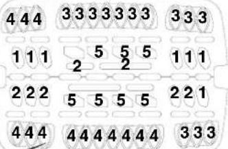 4 4 4 3 3 3 3 3 3 3 3 1 1 1 2 5 5 5 5 1 1 1 2 2 2 5 5 5 5 5 2 2 1 4 4 4 4 4 4 4 4 4 4 3 3 3