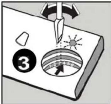Diagram illustrating a soldering process with labeled components and directional arrows, including a numbered circle and sun icon.