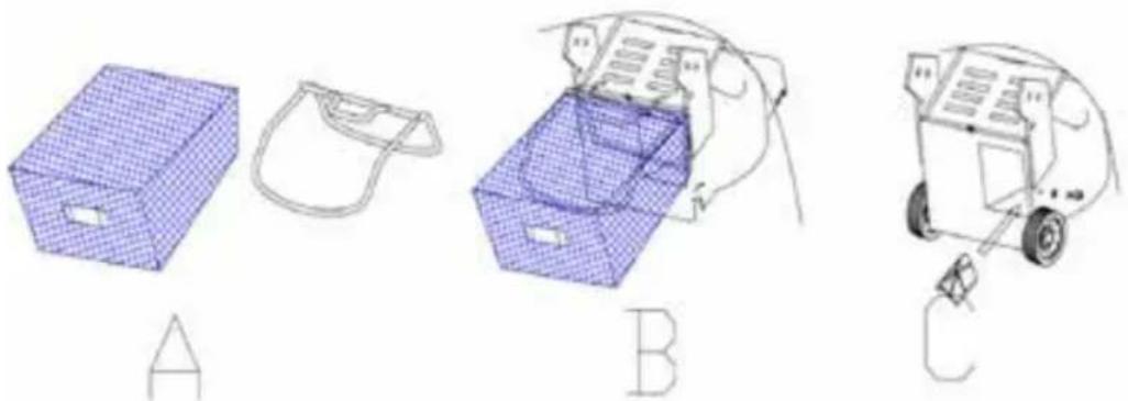 Meec Tools 721-258 - FITTING THE GRASS CATCHER - 1