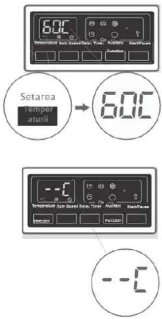 6.0°C Temperature Sat Speed Data Timer Audio Start/Place Function Setarea Temper aturii 6.0°C --2 Temperature Sat Speed Data Timer Audio Start/Place OK/OK PUCR35 --2