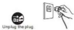 Unplug the plug
