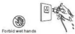Forbid wet hands