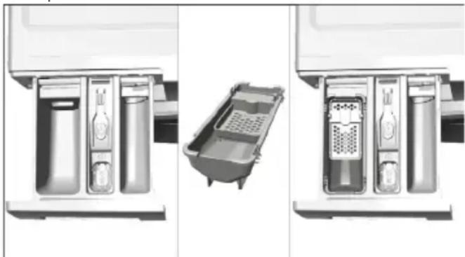 Defy DAW 377 - If the product contains a liquid detergent cup: - 1