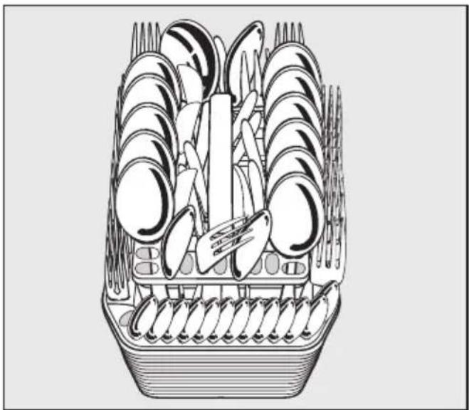 MIELE G 6305 SCU - Loading for 13 standard place settings with cutlery basket - 3