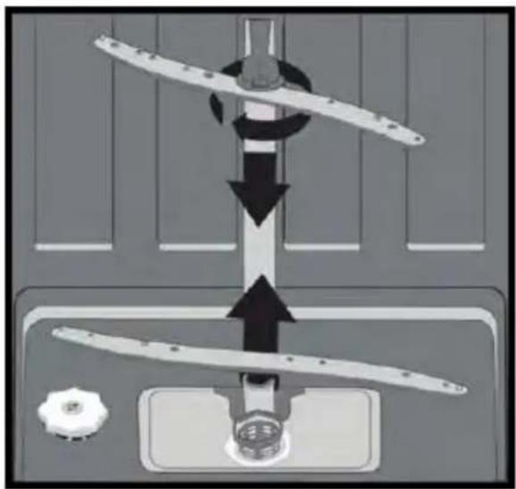 Diagram of a mechanical device with directional arrows indicating motion or force (no text or symbols)