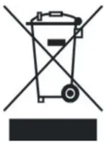 Symbol of a trash bin crossed with two crossed lines and a solid black rectangle below (no text or labels)
