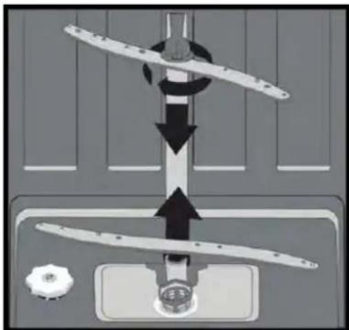 Diagram of a mechanical device with directional arrows indicating motion or force (no text or symbols)