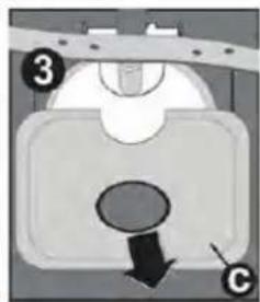 Diagram of a car interior with labeled parts (no readable text or symbols)